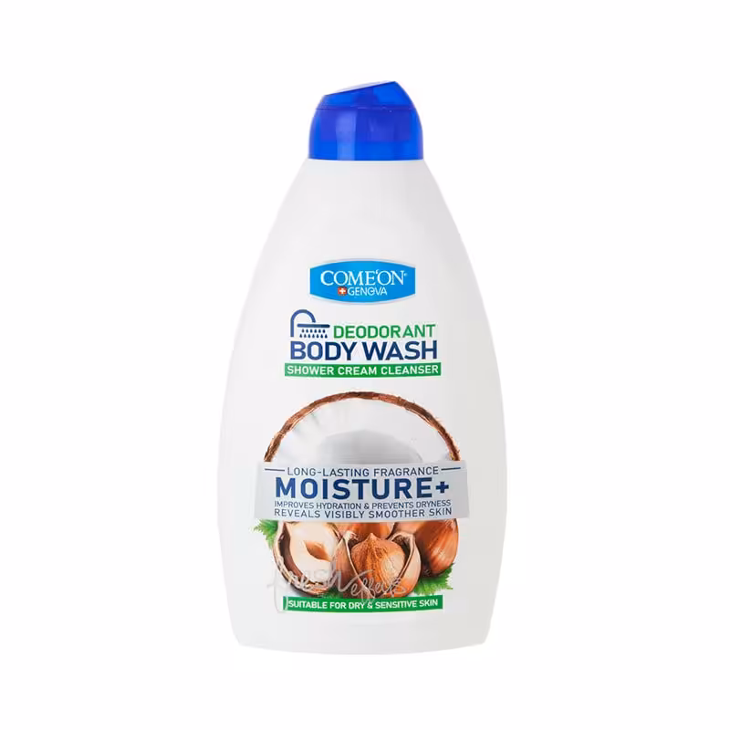 شامپو بدن کرمی کامان مدل Moisture  مناسب پوست‌ خشک و حساس حجم 510 میل