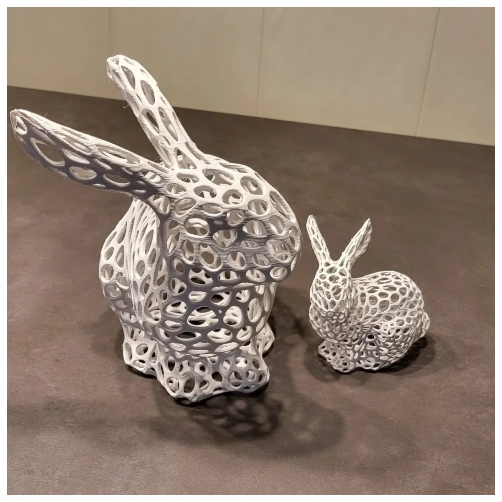 مجسمه تندیس شبکه ای خرگوش - سفره هفت سین - عید نوروز - سال نو- سال خرگوش- پرینت سه بعدی