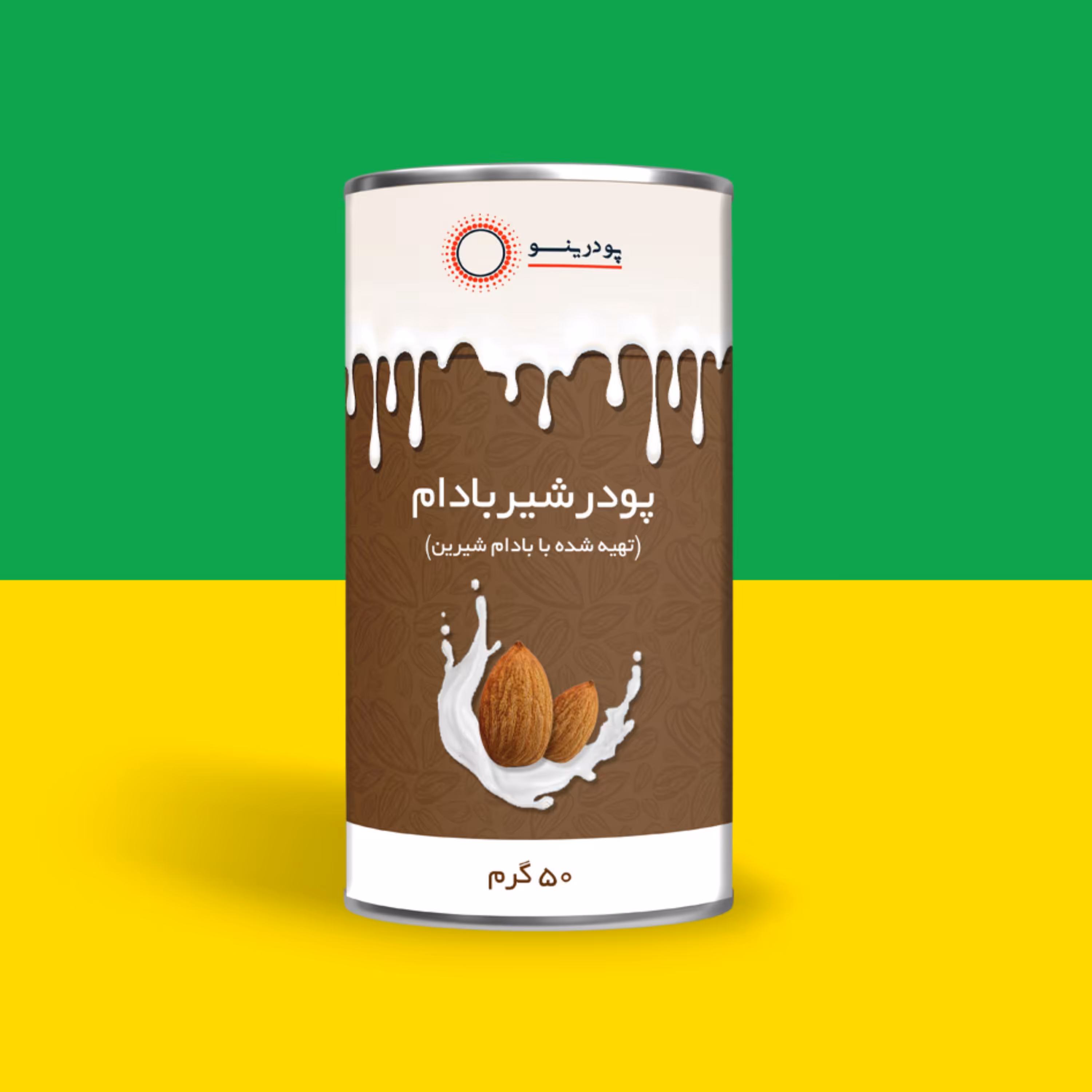 پودر شیر بادام شیرین 50گرمی برند پودرینو