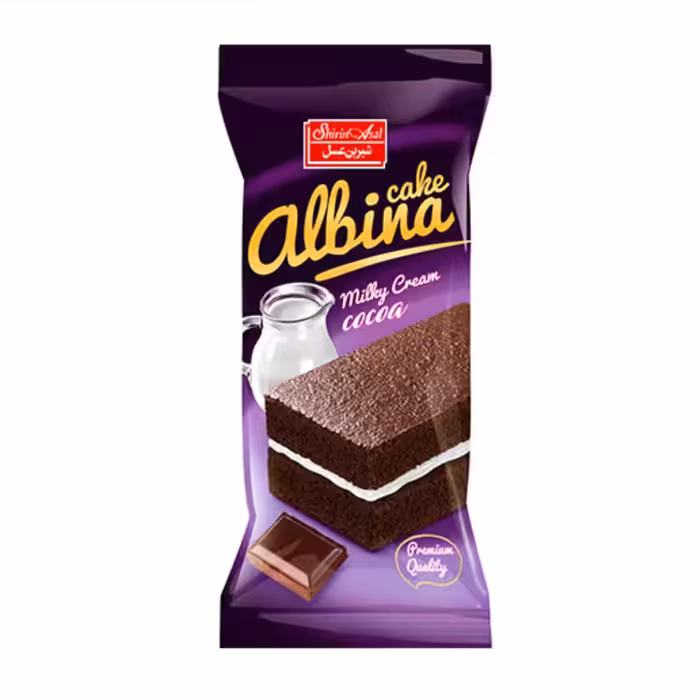 کیک کاکائویی با کرم شیری البینا شیرین عسل - 40 گرم بسته 36 عددی