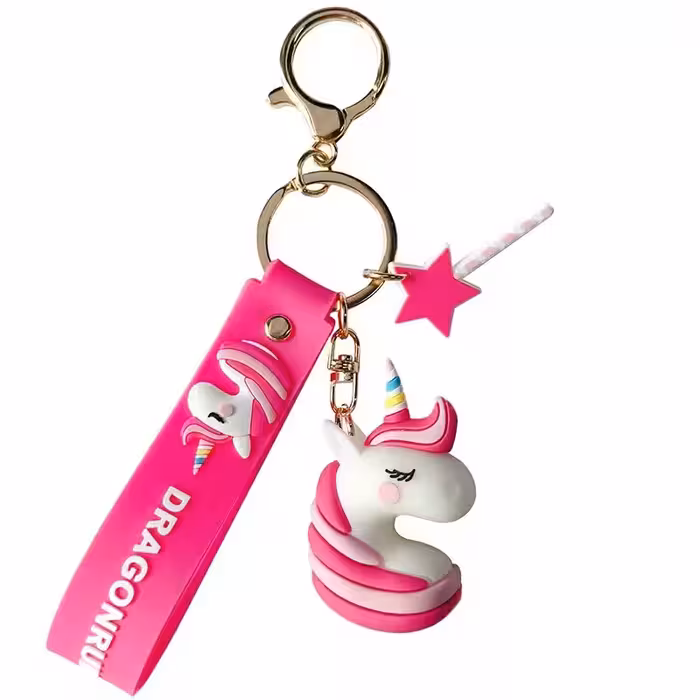 جا کلیدی طرح اسب شاخ دار صورتی