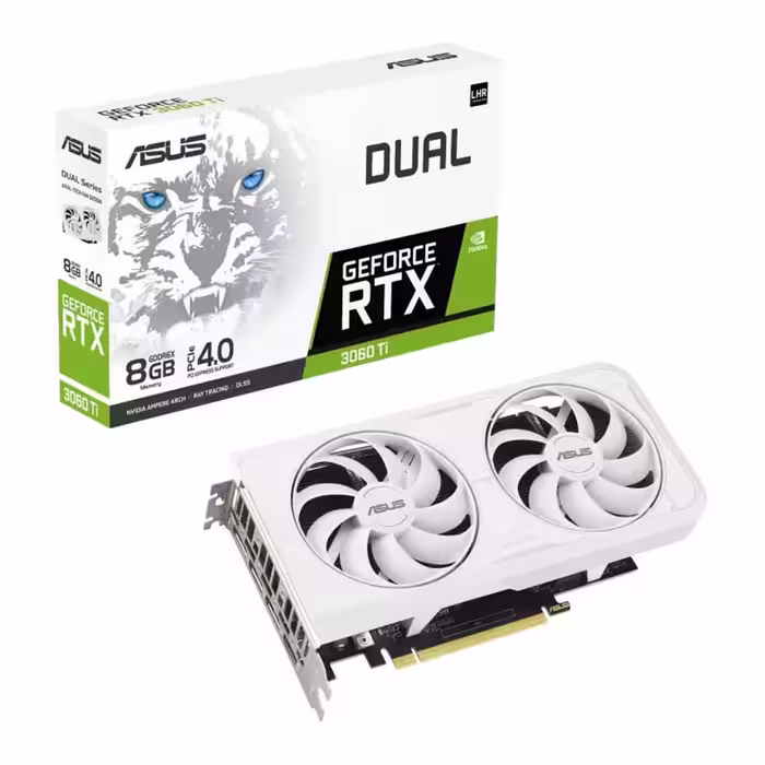 کارت گرافیک ایسوس Dual GeForce RTX 3060 Ti White Edition 8GB GDDR6X