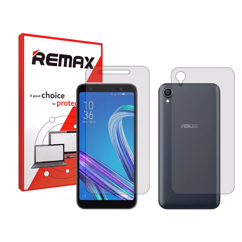 گلس صفحه نمایش و پشت گوشی ایسوس Zenfone Live L1 مدل شفاف برند ریمکس کد SS