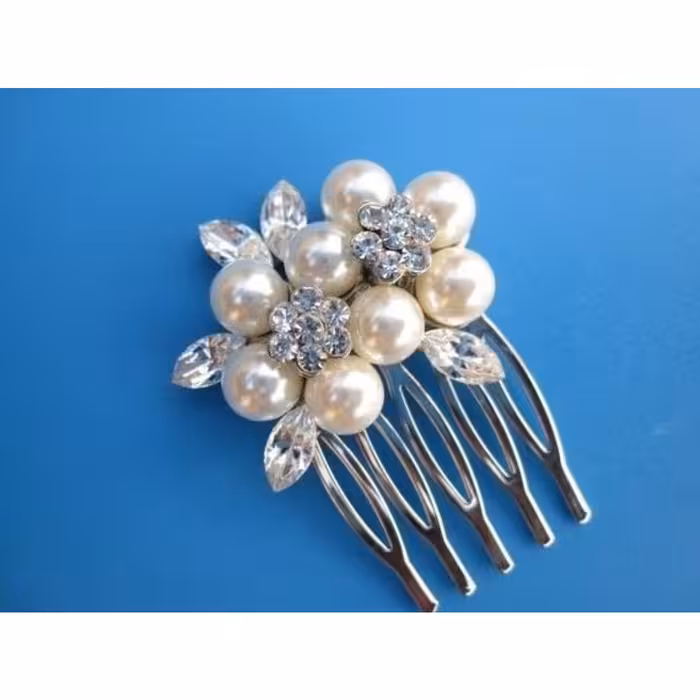 شانه شینیون کارشده با مروارید