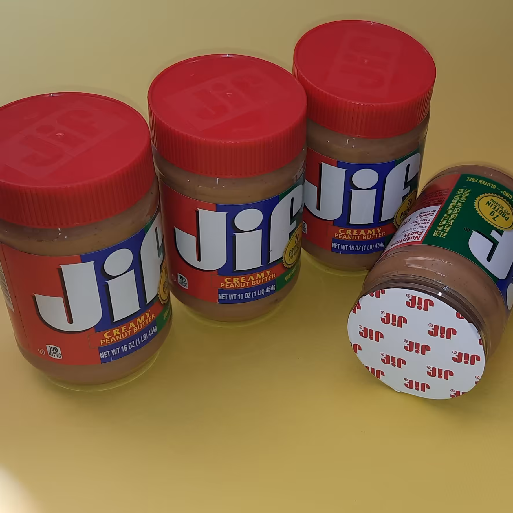 جیف کره بادام زمینی جیف قرمز مدل کرمی ساخت کشور آمریکا