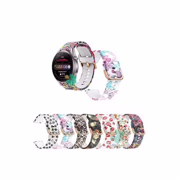 بند ساعت هواوی واچ Huawei Watch 3 Pro سیلیکونی طرح ‌دار