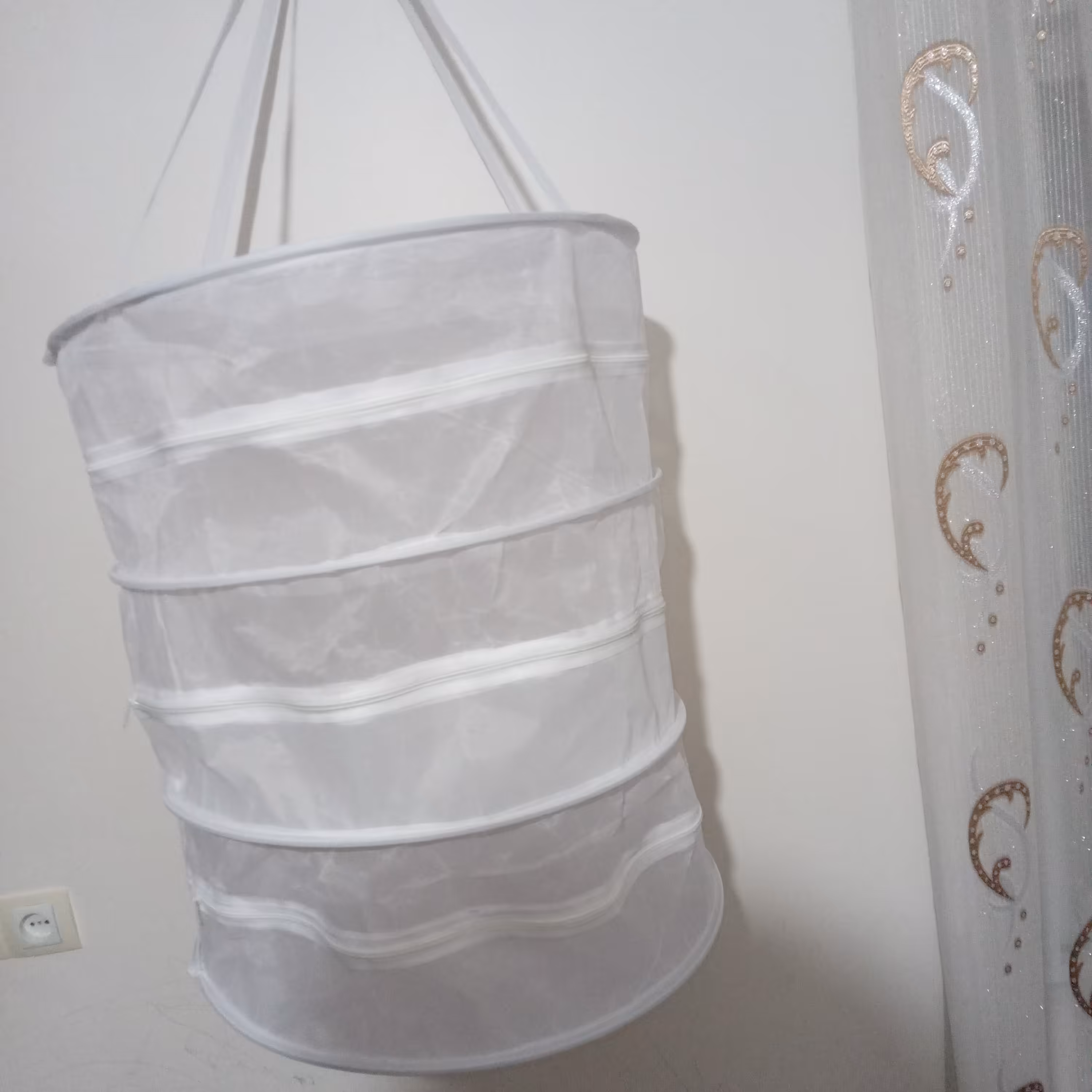 توری سبزی ومیوه خشک کن جنس تور ارگانزا سه طبقه 