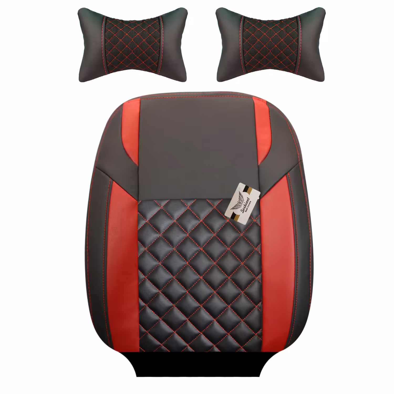 روکش صندلی چرمی خودرو سوشیانت مدل A_107 مناسب تیبا 2 به همراه پشت گردنی