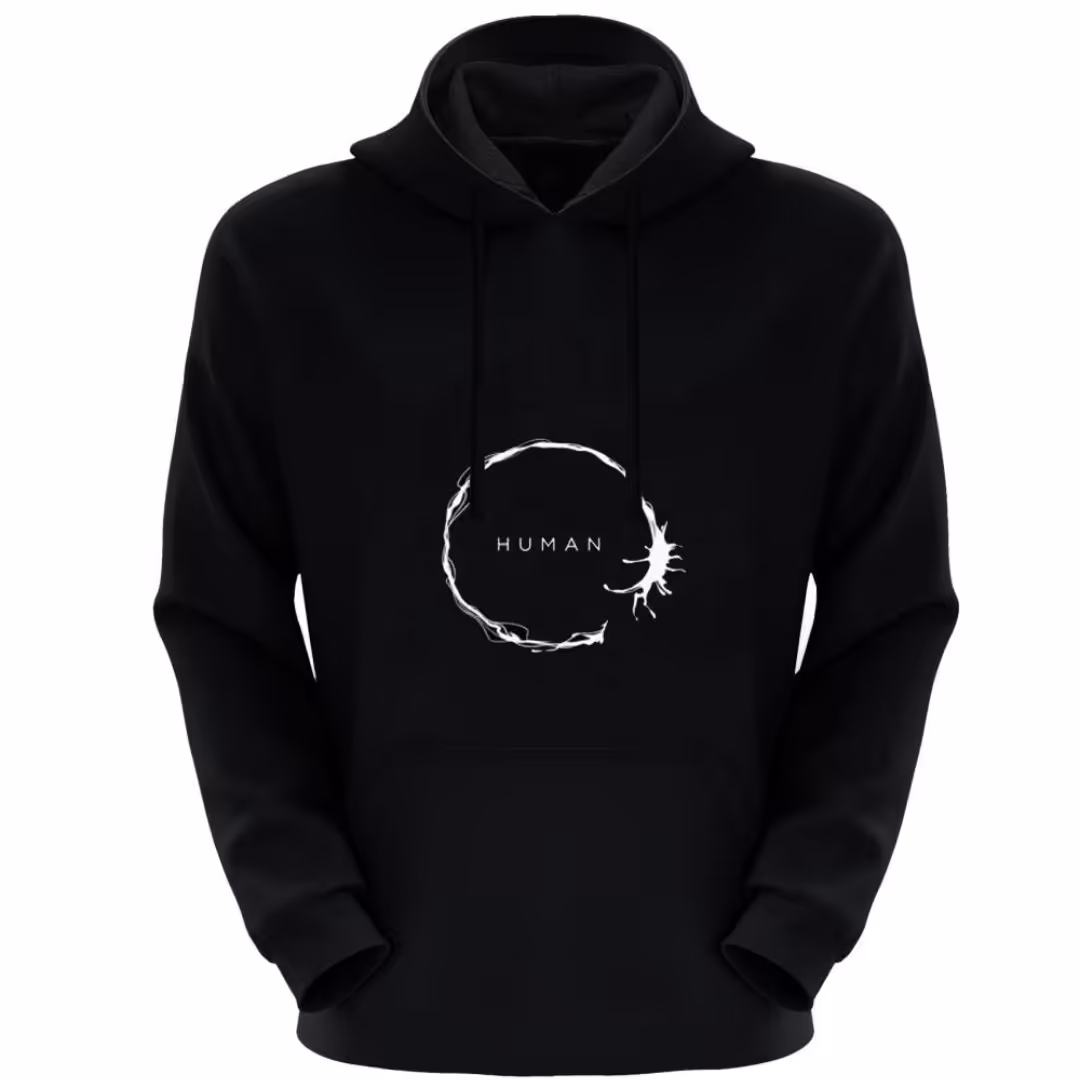 هودی اسپرت مردانه گرم کن داخل کرکی طرح ساده رنگ مشکی وسفید کد NOC20