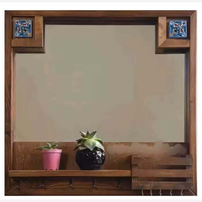 آیینه چوبی ساخته شده از چوب طببعی ارسال با باربری به سراسر کشور