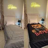 لحاف یک نفره طرح تدی مشکی