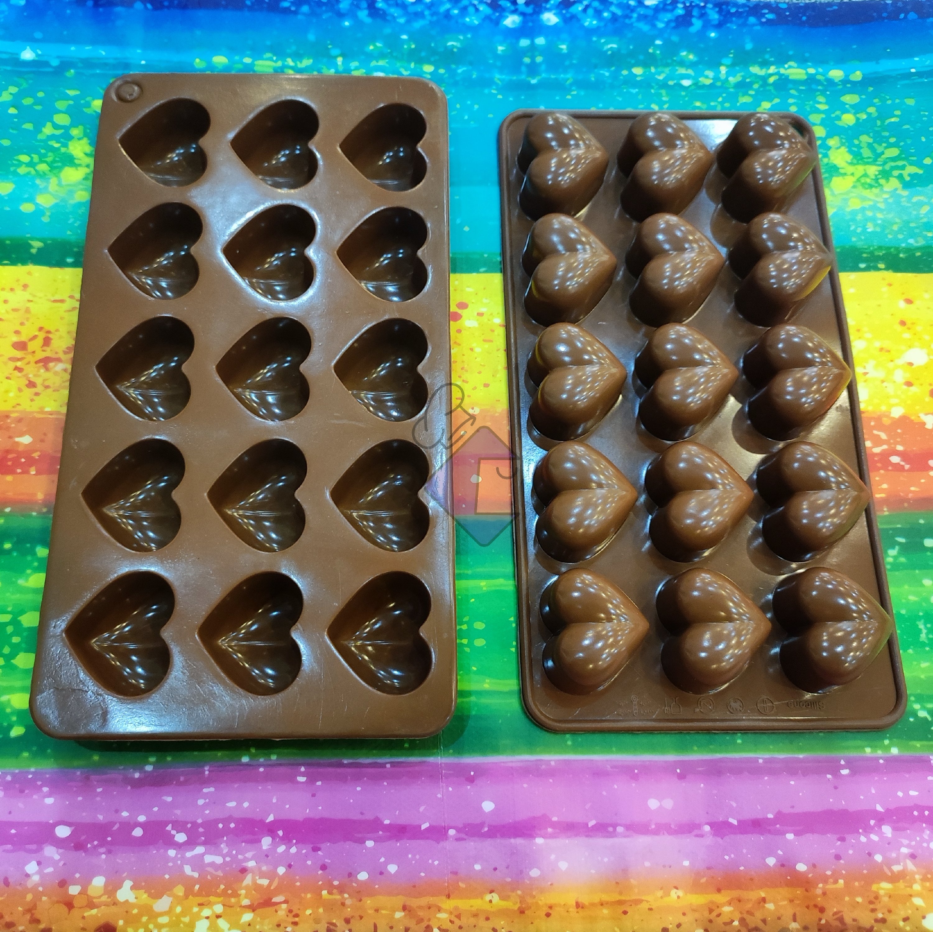 قالب شکلات و پاستیل سیلیکونی مدل قلب تپل