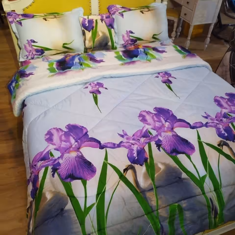 روتختی میکروپنبه تکنفره 90 کد 369 دو رو طرح گلدار