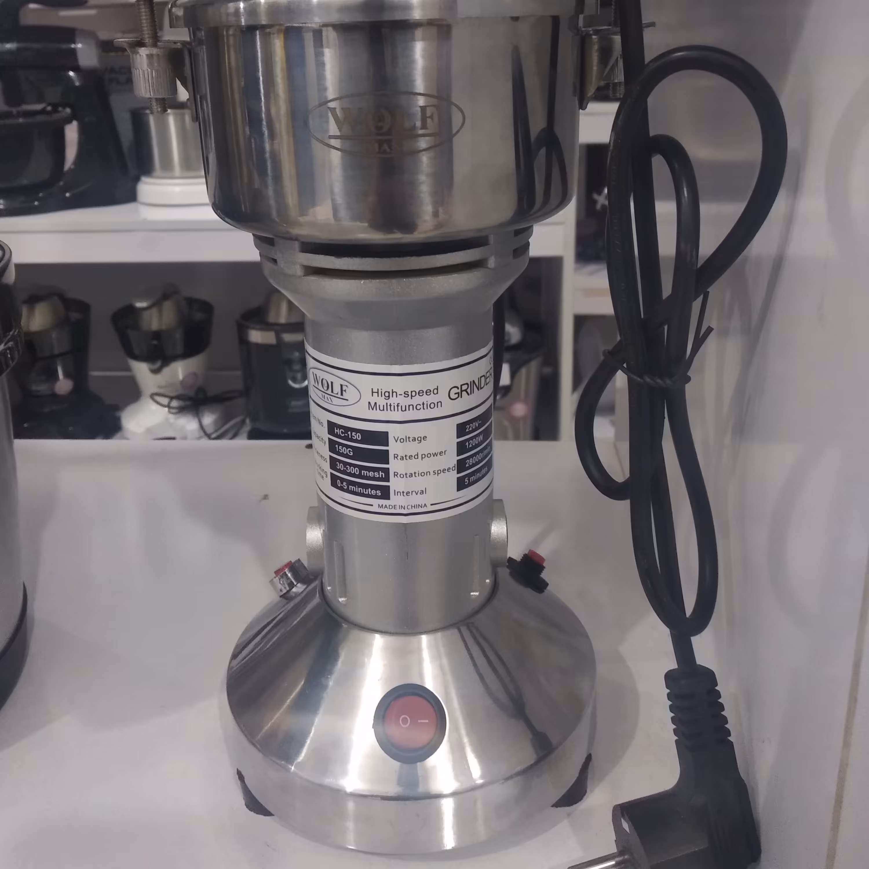 آسیاب نیمه صنعتی 150 گرمی ولف ارسال رایگان