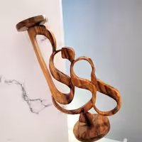 شمعدان با اسم برنا چوبی دستساز چوبی گالری  