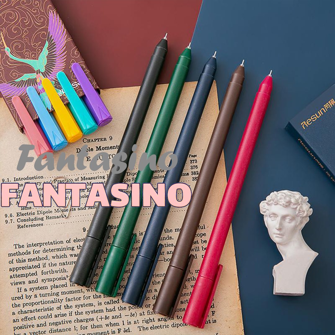 لوازم تحریر فانتزی ، ست 5 عددی روان نویس طرح ماکارون Gel ink pen مخصوص امضا بسیار روان