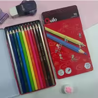 مدادرنگی 12رنگ کوئیلو جعبه فلزی