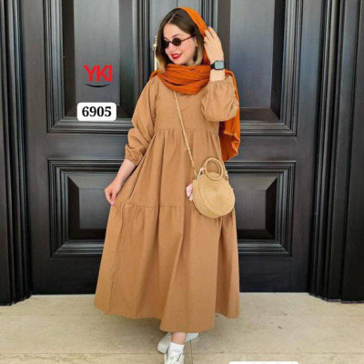 پیراهن ساحلی زنانه سایز بزرگ مدل کفتان6905