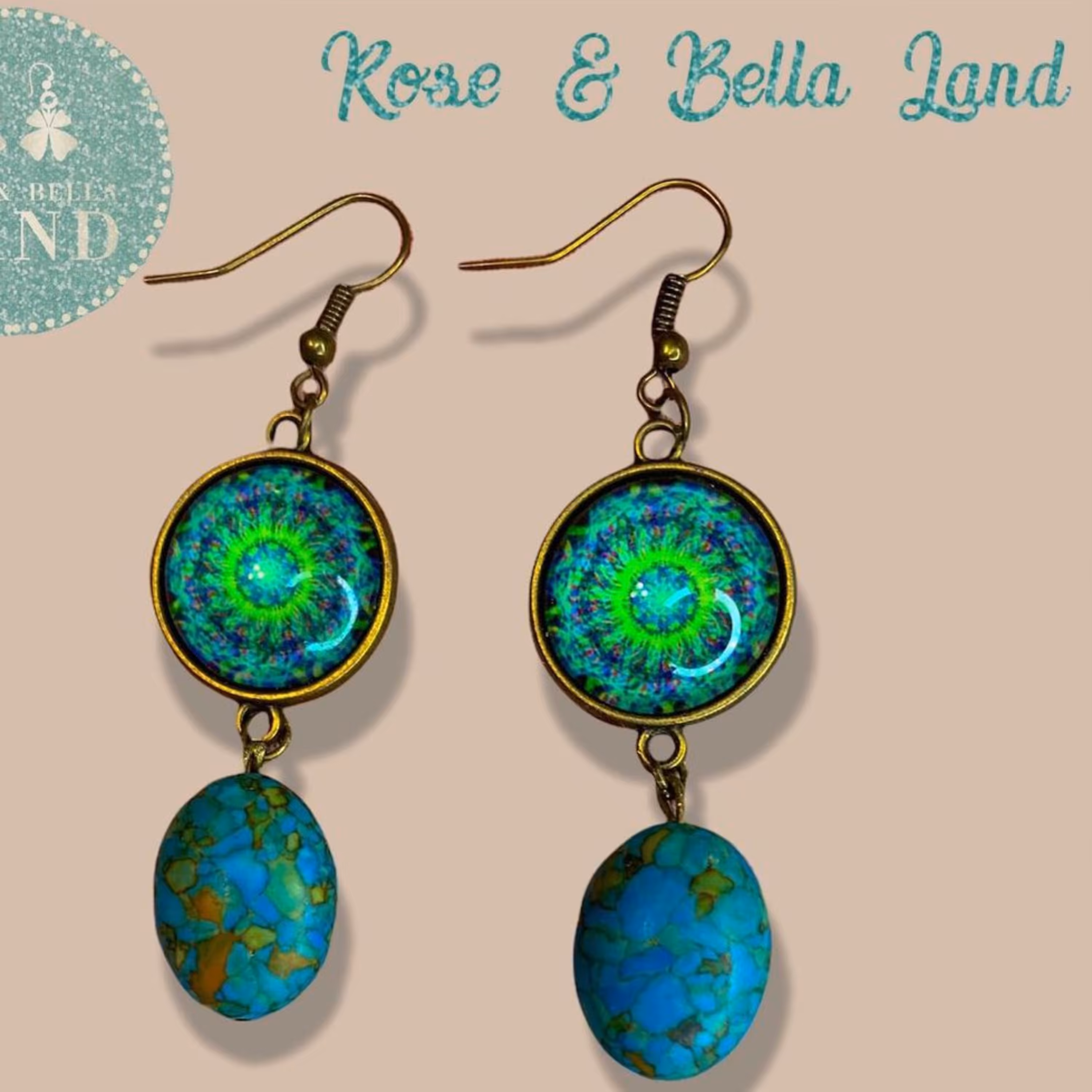 گوشواره ی فیروزه ای 