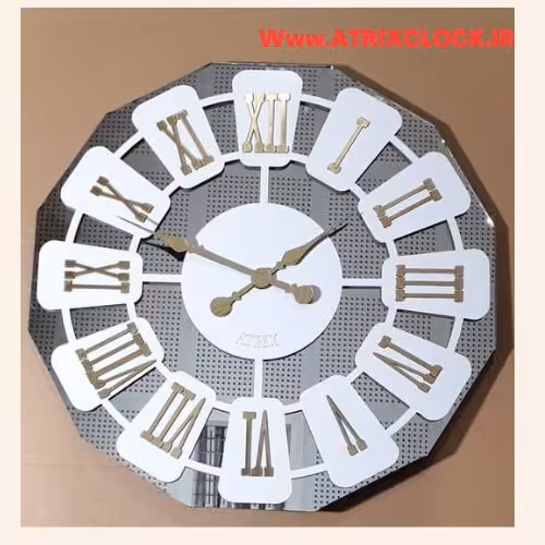 ساعت دیواری آینه ای 12 ضلعی آتریکس مدل M8