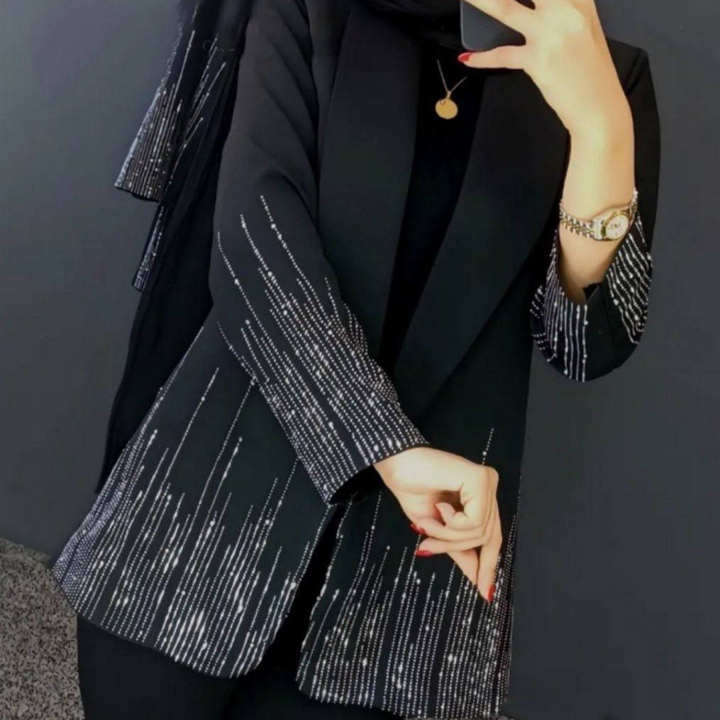 کت مازراتی درجه یک لایی پرشین نگین دار بدون ریزش قد 80 سایزبندی از 36 تا 48