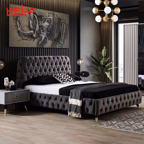 تخت خواب لمسه دوزی شده مدل mo210