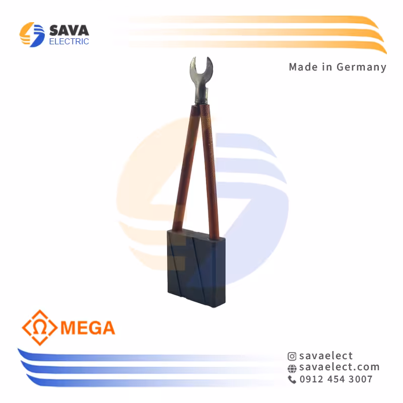 خرید ذغال کربنی صنعتی (گرافیتی) سیم‌ دار تکی 40*12.5 مگا آلمان | ساوا الکتریک