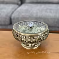 شکلات خوری آنتیک زمرد مدل پایه دار