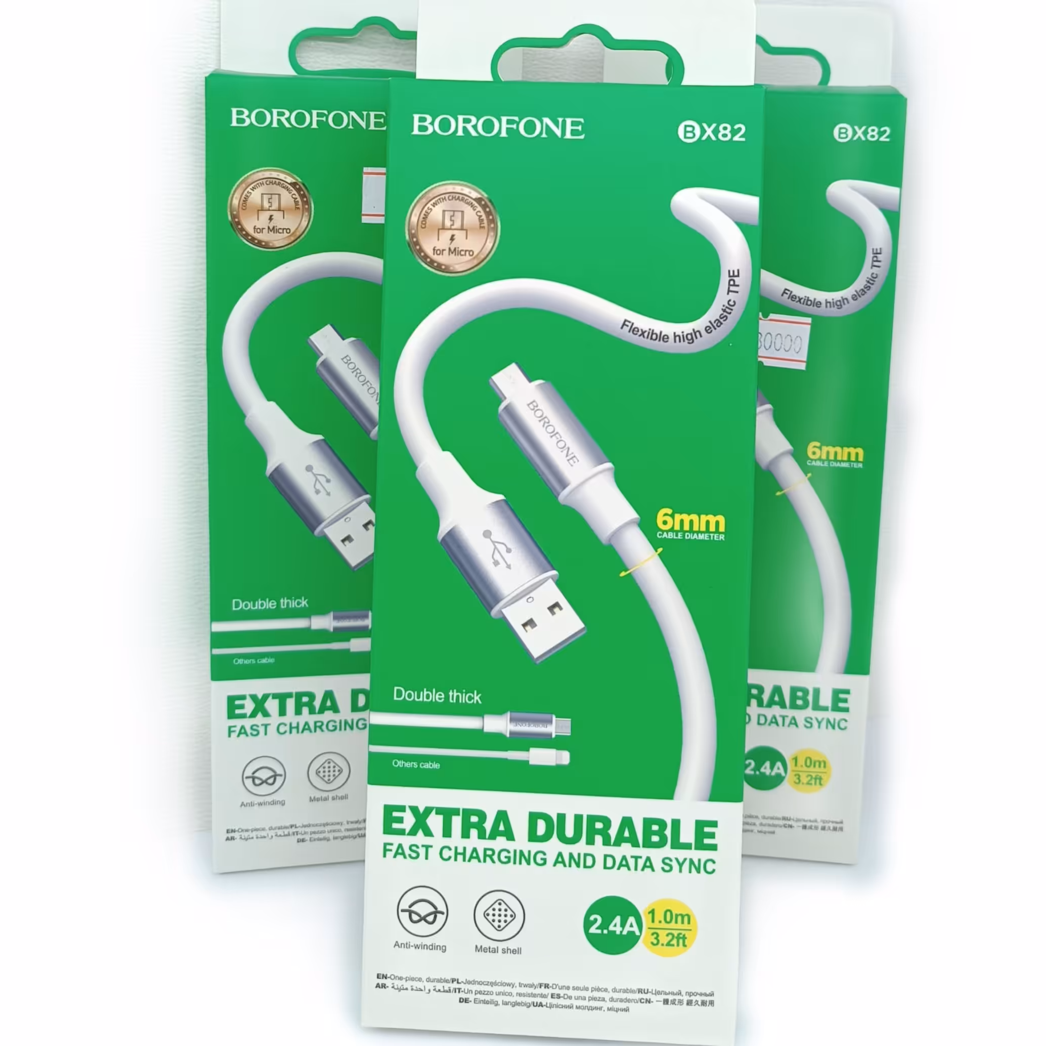 کابل شارژر  BX82   BOROFONE    micro  1M   