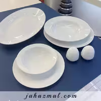سرویس چینی یاسمن ایتالیا اف سفید 76 پارچه