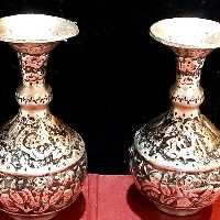 گلدان شپه نقره صورت کاردست (پس کرایه)
