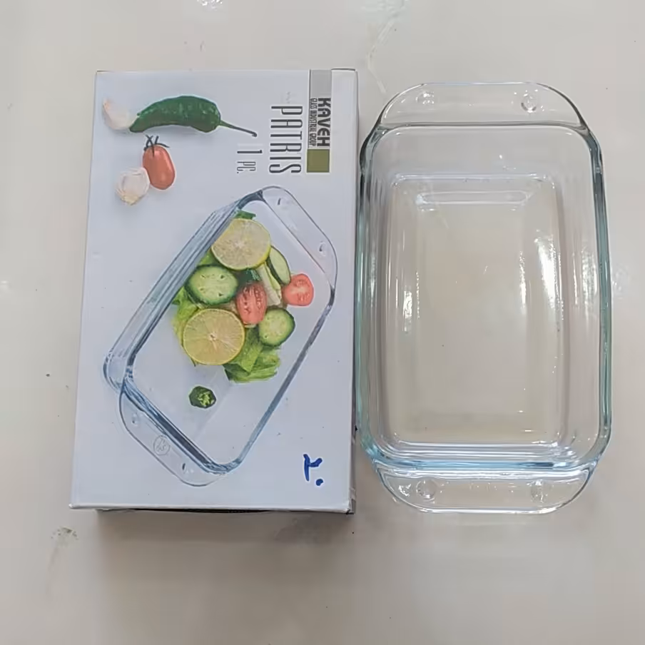 کاسه مستطیل شیشه ای 