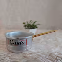 شیرجوش روحی کاسیو طرح چدن دسته طلایی سایز 14