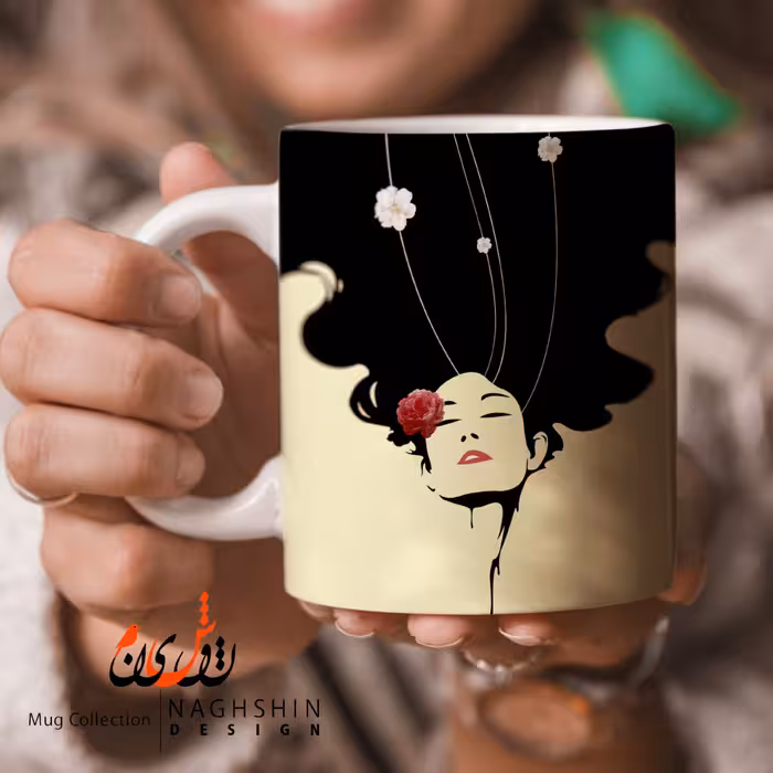 ماگ سرامیکی طرح رویای گل سرخ - چاپ سابلیمیشن - کیفیت عالی