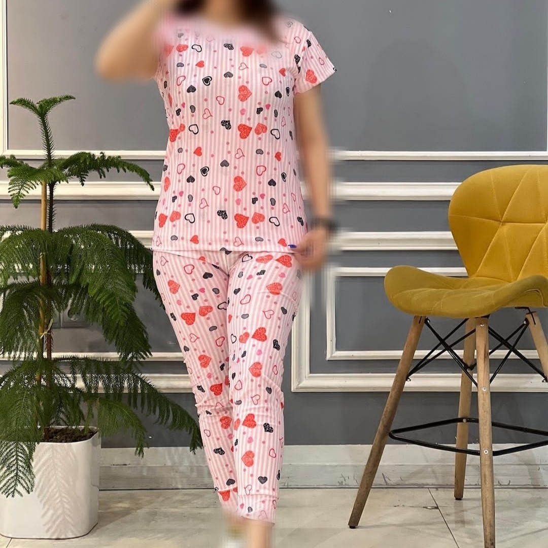 لباس راحتی ست تیشرت وشلوار زنانه و دخترانه
