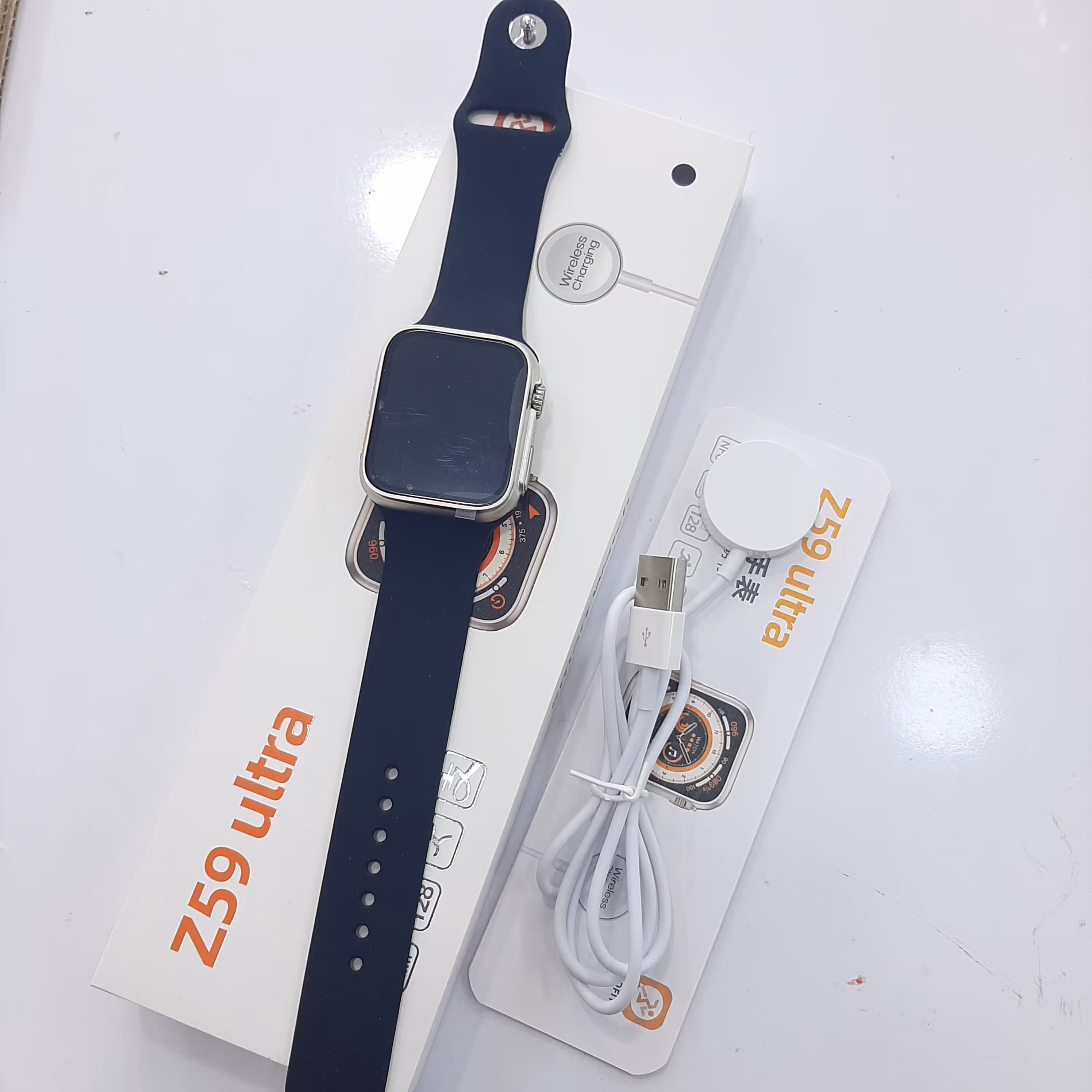 ساعت هوشمند الترا Z59 Ultra با کیفیت عالی  با بند مشکی اضاف