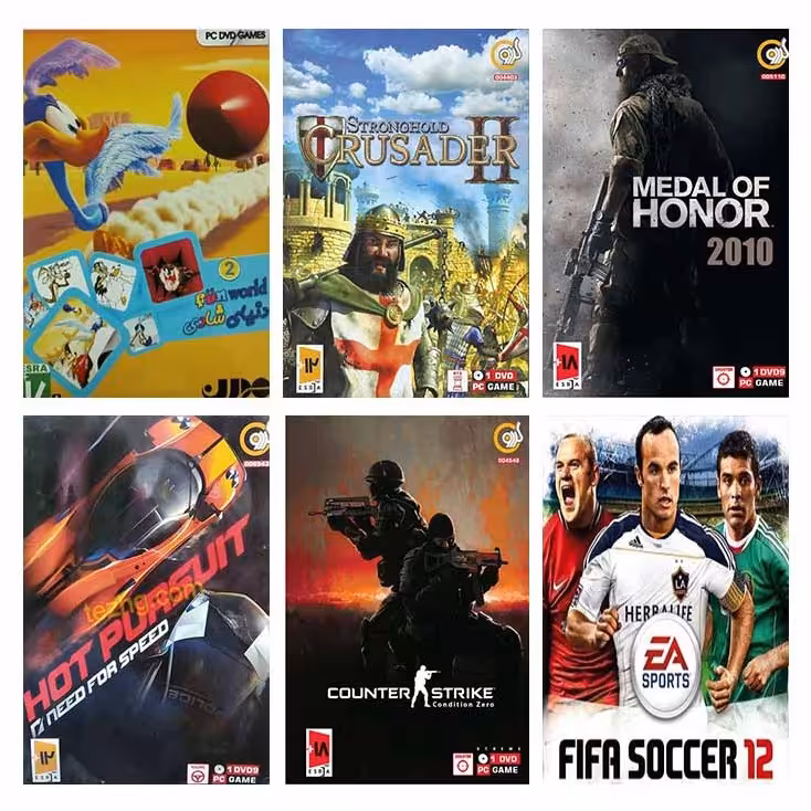 پک شماره چهار 6 عددی  بازی کامپیوتر به قیمت عمده