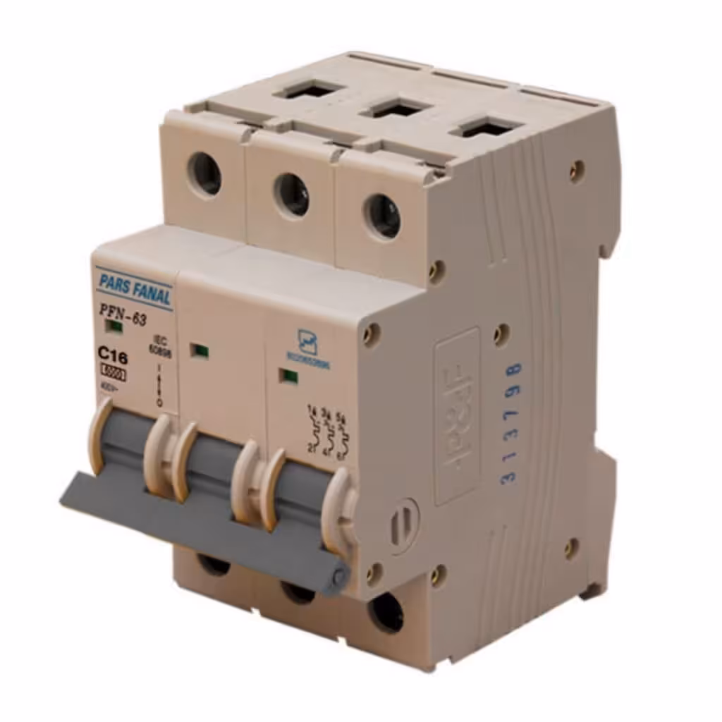 فیوز مینیاتوری سه فاز  16 آمپر پارس فانال 