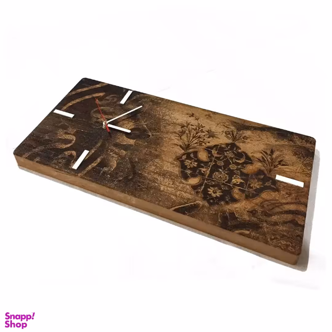 ساعت دیواری چوبی چارگوش (Chargosh) سری چ هوم مدل rc21