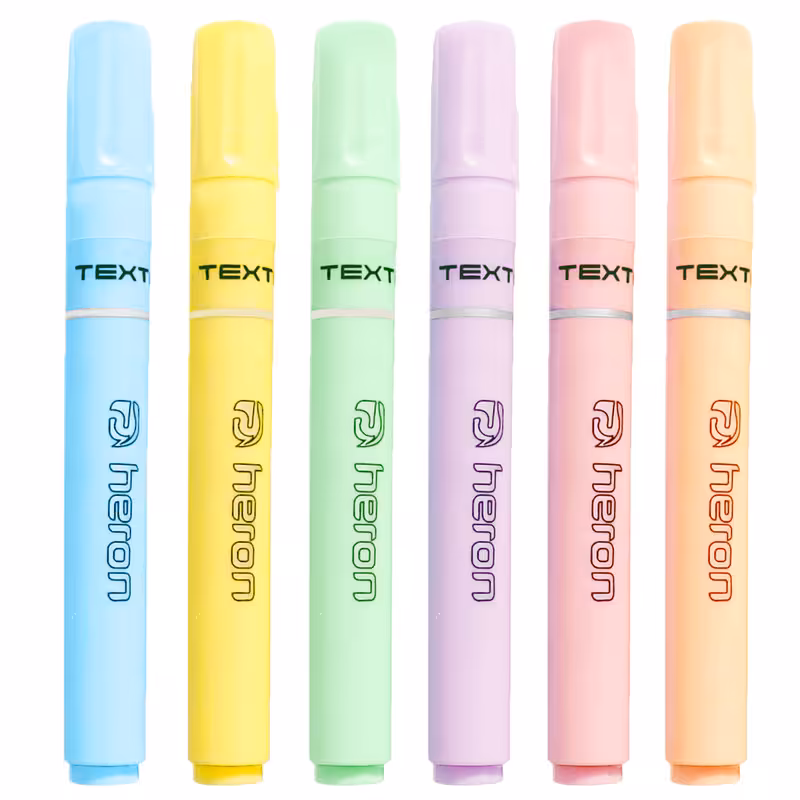 ماژیک علامت گذار هرون مدل پاستلی مجموعه 6 عددی