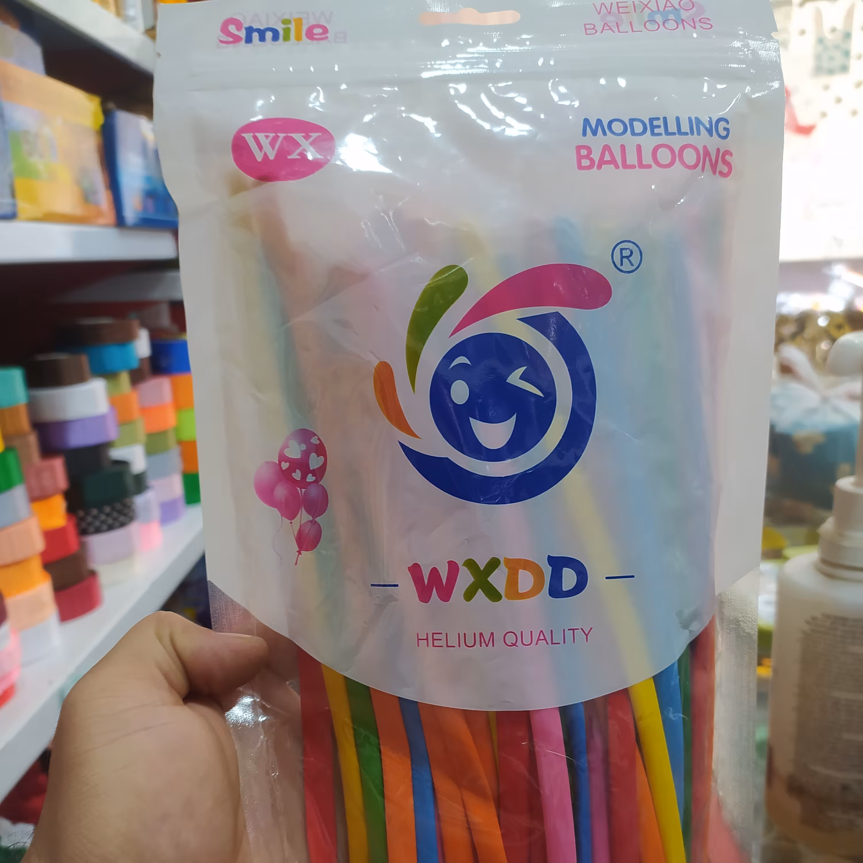 بادکنک ماری بسته 100 عددی رنگ جور 