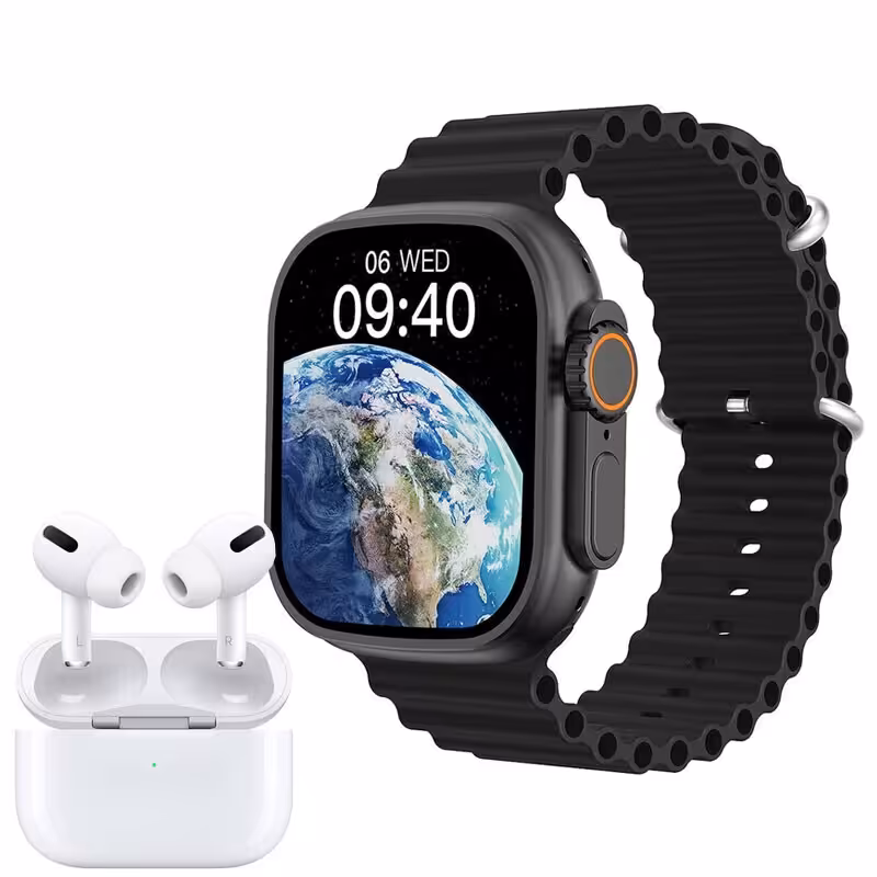 ساعت هوشمند مدل2 KW22 Ultra به همراه هدفون بلوتوثی | موبوران