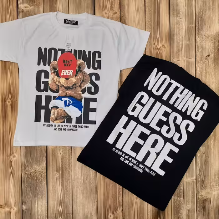 تیشرت تک خرسی تدی دو رو چاپ جنس نخ پنبه درجه یک سایزبندی  40 تا 65