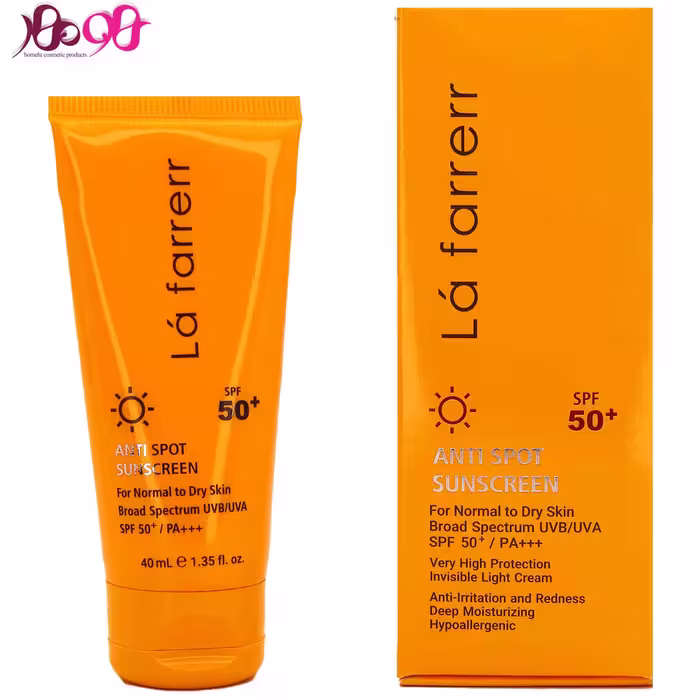 کرم ضد آفتاب لافارر پوست خشک و نرمال  بی رنگ SPF50