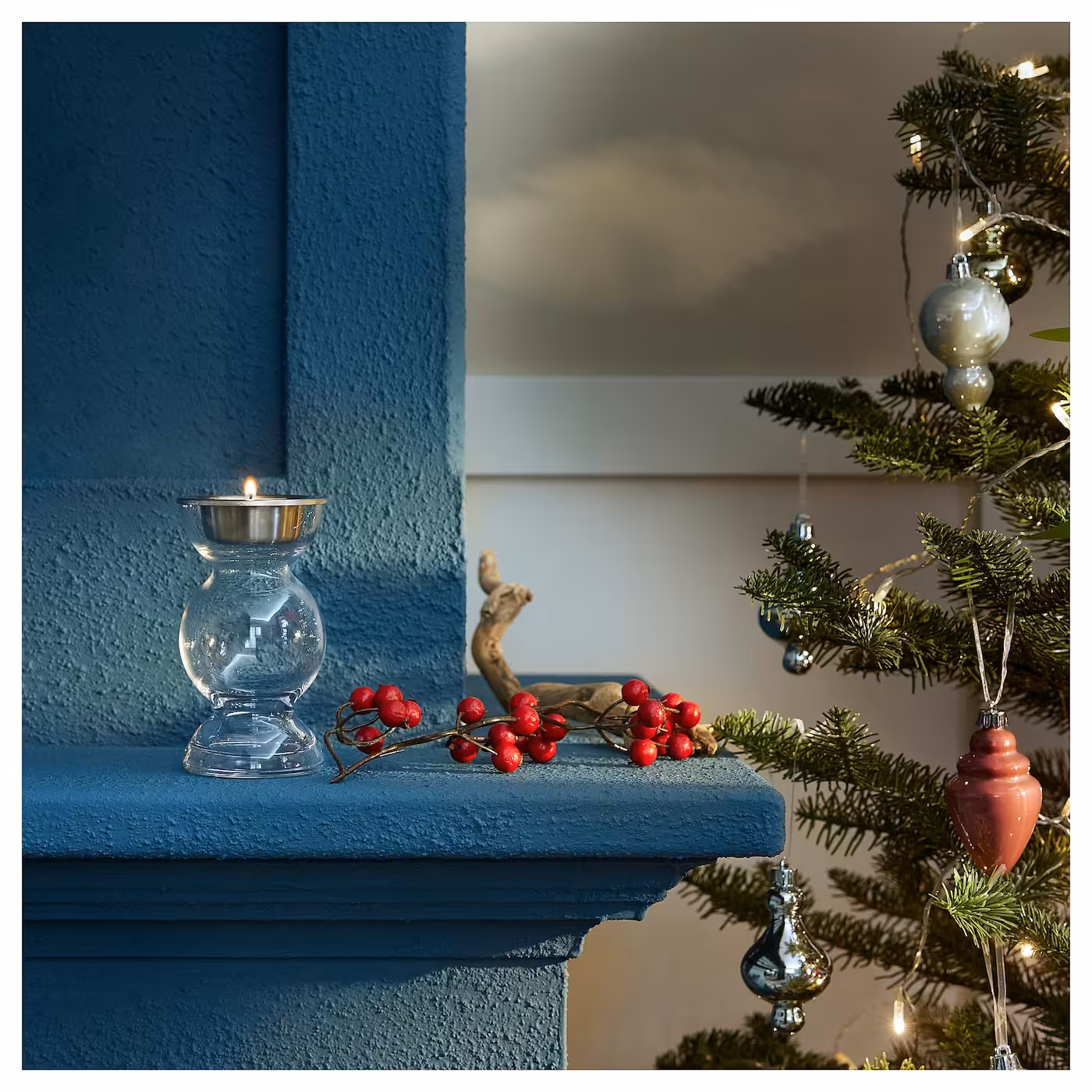 جا شمعی شیشه ای ایکیا مدل Vinterfint