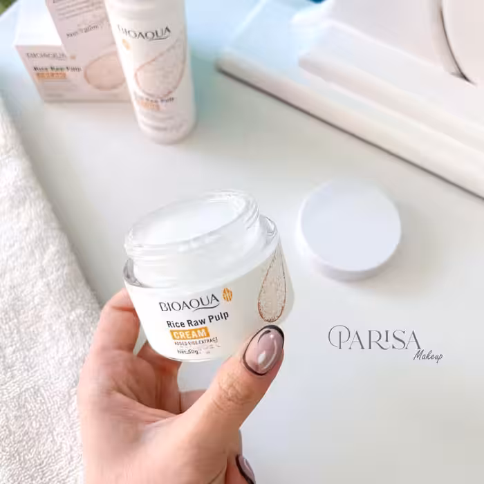 کرم ابرسان صورت برنج بیواکوا (ارسال رایگان)روشن کننده و شفاف کننده آبرسانی عالی