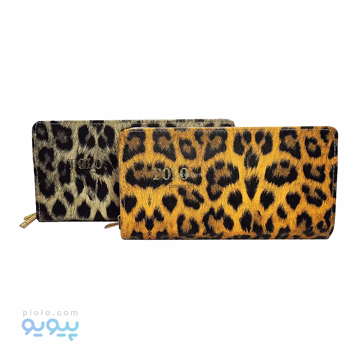 کیف پول دو زیپ ایرانی طرح پلنگی