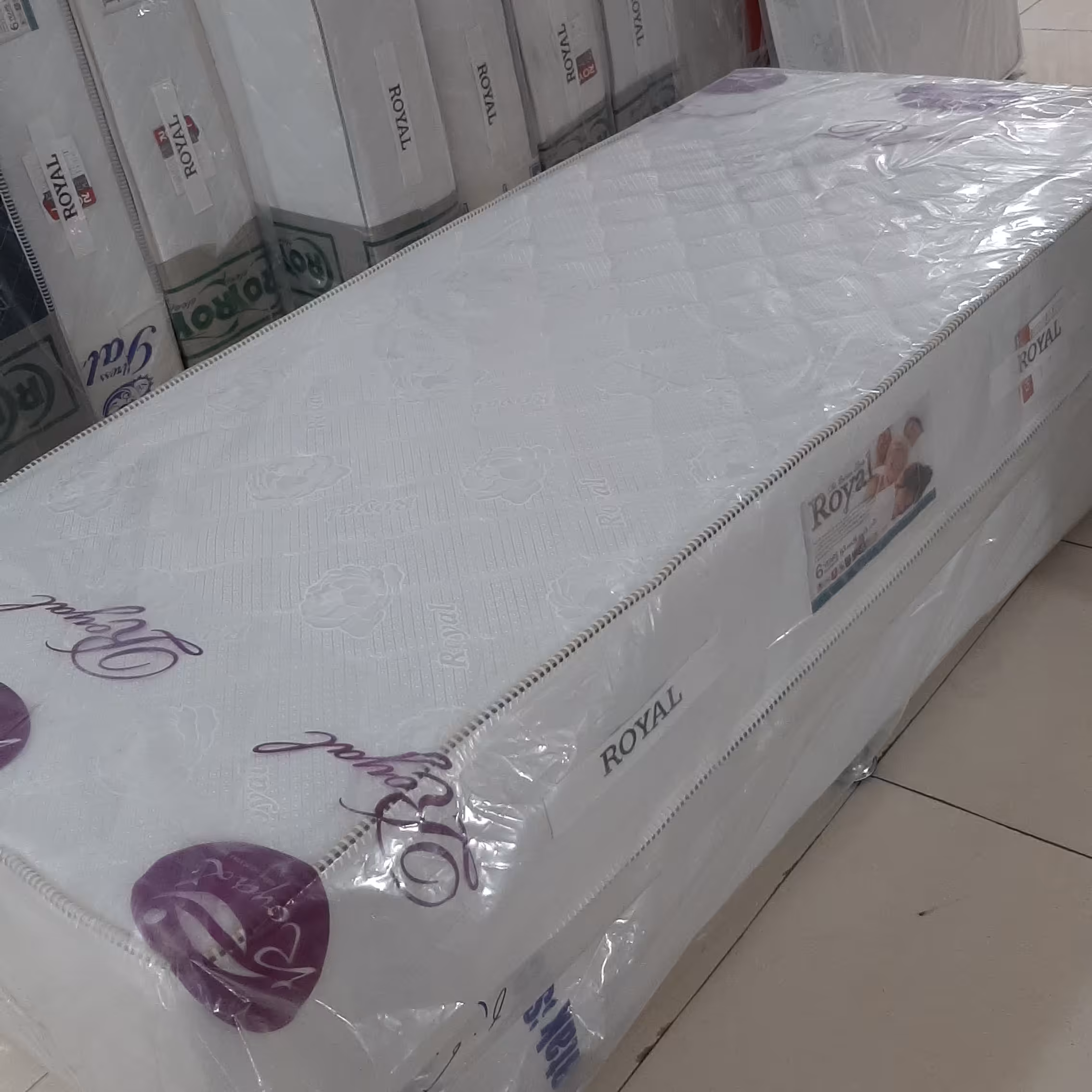 تشک طبی فنری رویال مدل اکسترا تک نفره 6 سال ضمانت فنر میکرو 