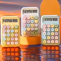 ماشین حساب دکمه رنگی سایز کوچک