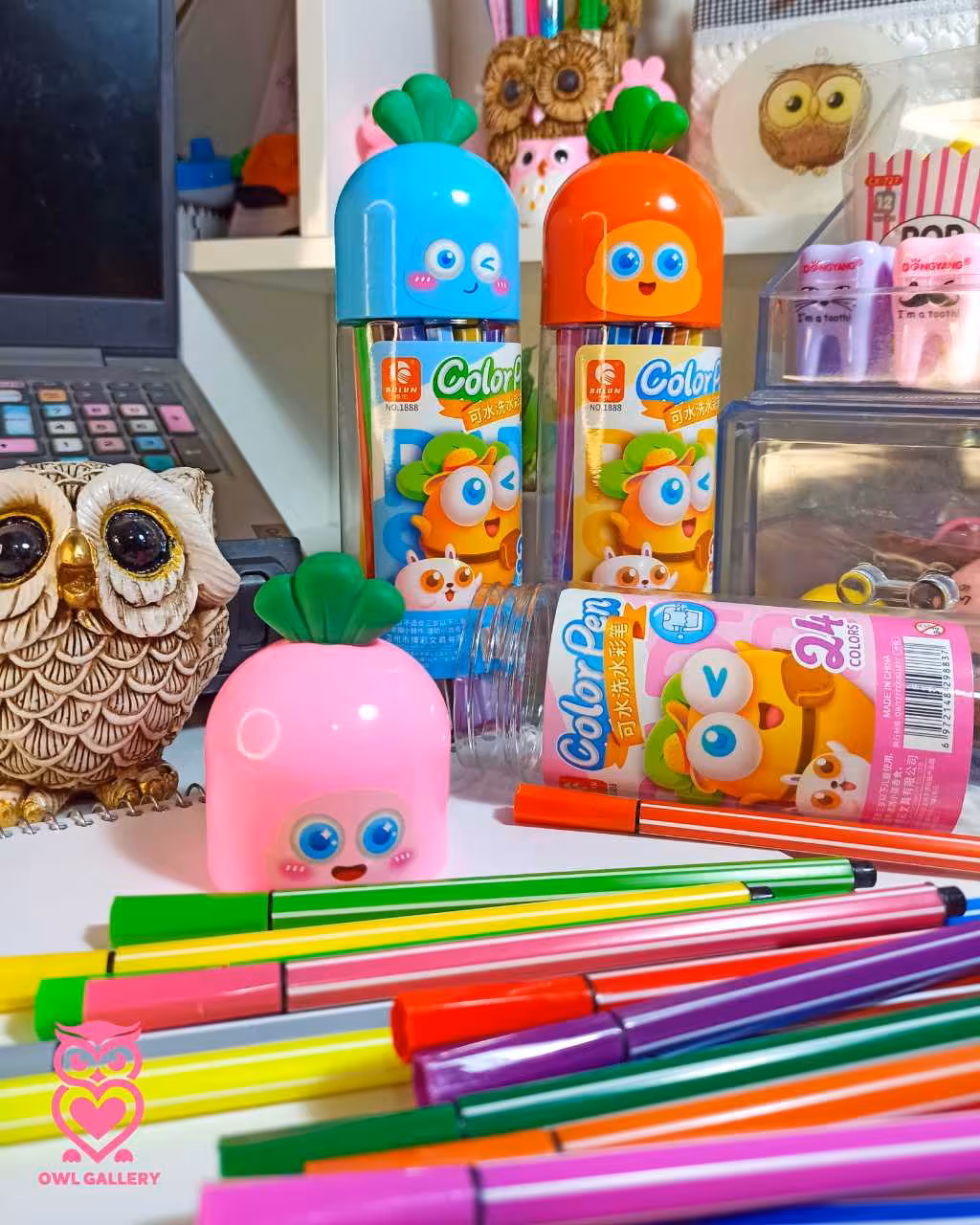 ماژیک 24 رنگ نقاشی و رنگ آمیزی خارجی فانتزی طرح هویج